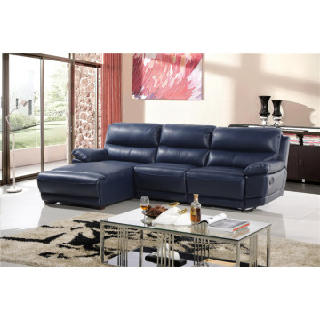 L Form Freizeit Leder Sofa mit verstellbarer Funktion
